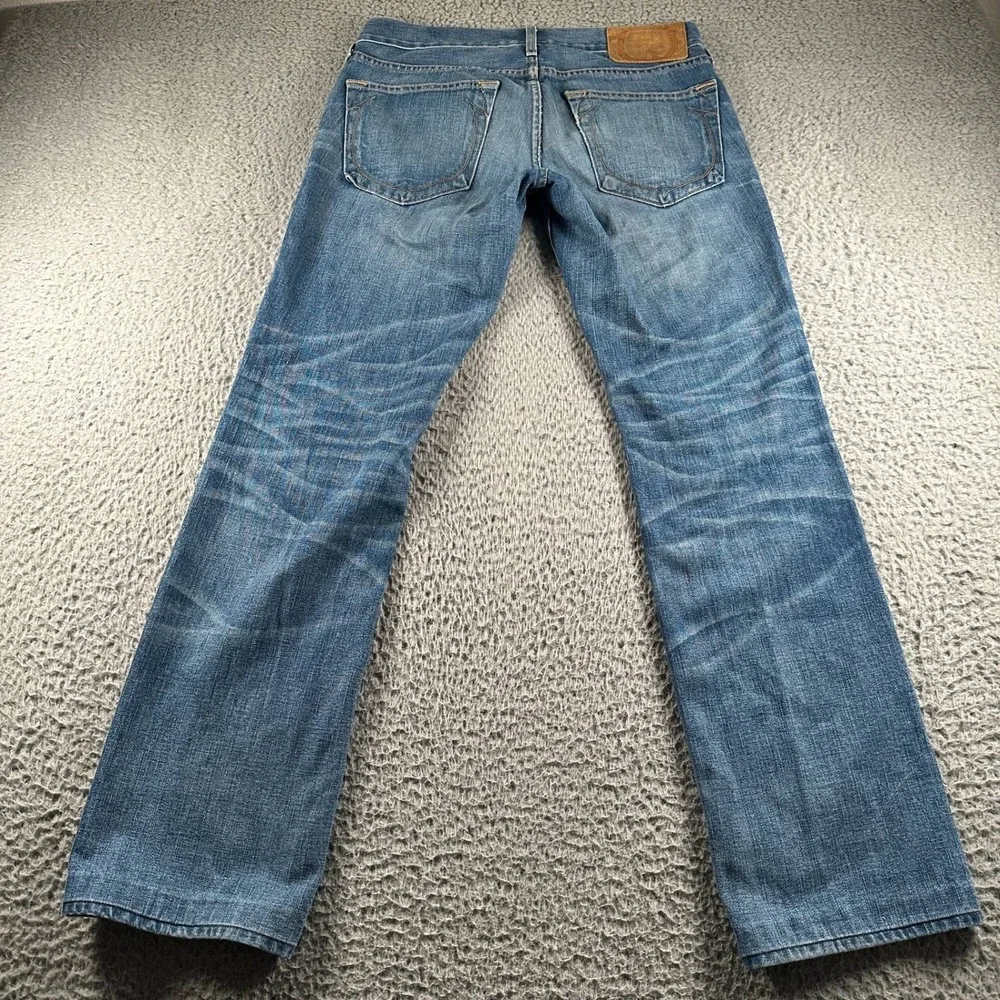 True Religion‎ Jeans Mens 31 Bobby Straight Leg Light Blue Wash Made In USA